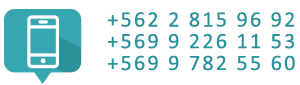 Llámenos +562 2 815 96 92, +569 9 226 11 53, +569 9 782 55 60